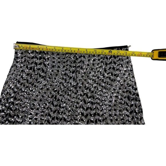 Zara Womens Sequin Shorts Size M Black Silver High Waist 8983/627 Blogger NWT - Picture 11 of 12